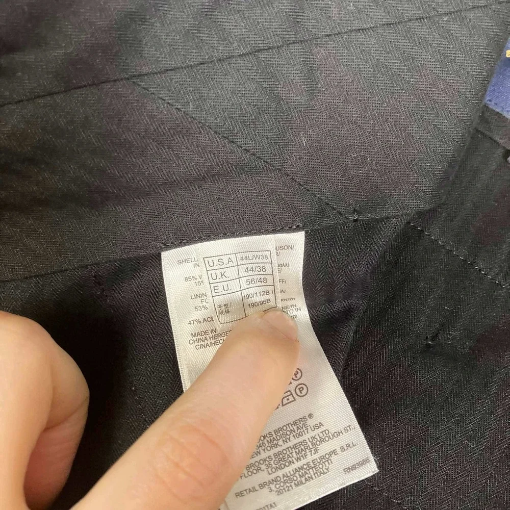 Brooks Brothers Suit Men 44L 37x29 Grey BrooksCool Fitzgerald Wool Blend